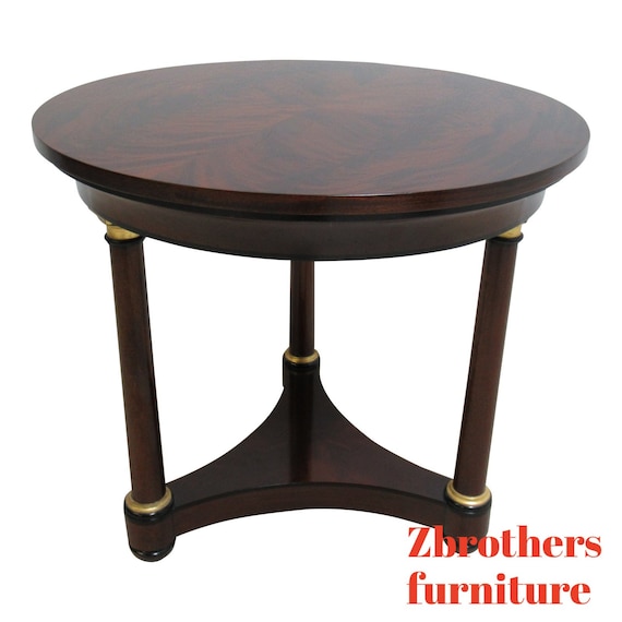 Dolls House Small Mahogany Round Pedestal Table Miniature Dining Room Furniture
