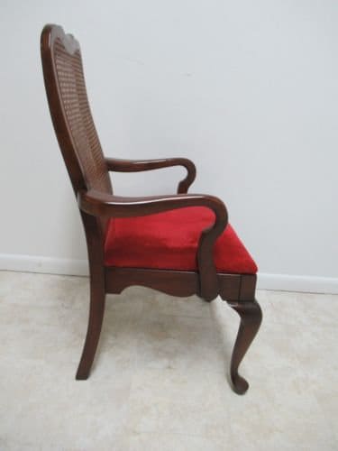 Vintage Thomasville Solid Cherry Queen Ann Caned Dining Room Arm Desk Chair.