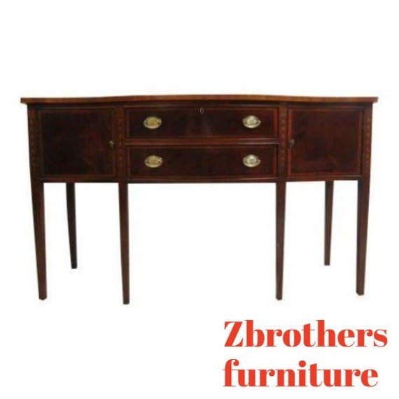 Ethan Allen 18th Century Mahogany Chippendale Sideboard Buffet Etsy