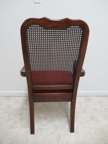 Vintage Thomasville Solid Cherry Queen Ann Caned Dining Room Arm Desk Chair.