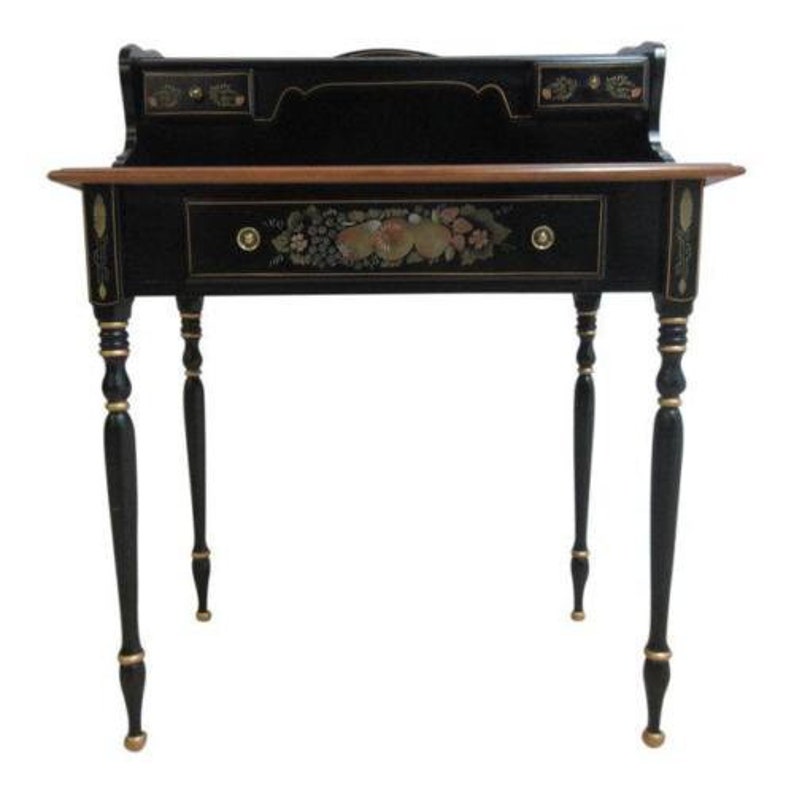 Ethan Allen Hitchcock Paint Decorated Ladies Writing Desk