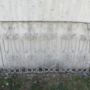 Antique Victorian Iron Gate Window Garden Fence Architectural Salvage Door #050