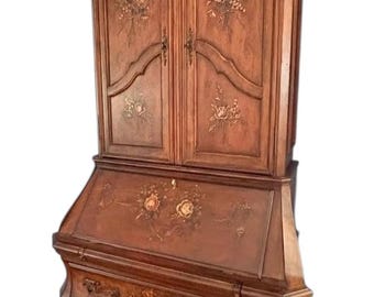 Ethan Allen Tuscany Bombay Paint Decorated Secretary Ladies Writing Desk