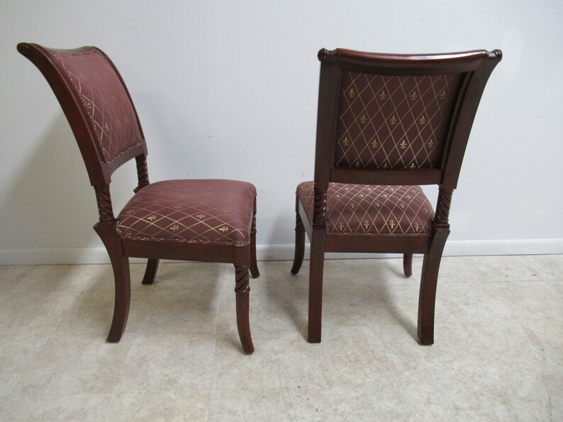 Pair Italmond Furniture French Regency Dining Room Side Chairs D
