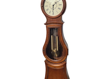 Ethan Allen Swedish Home Grandfather Clock Bombe Mora Longcase Bombay