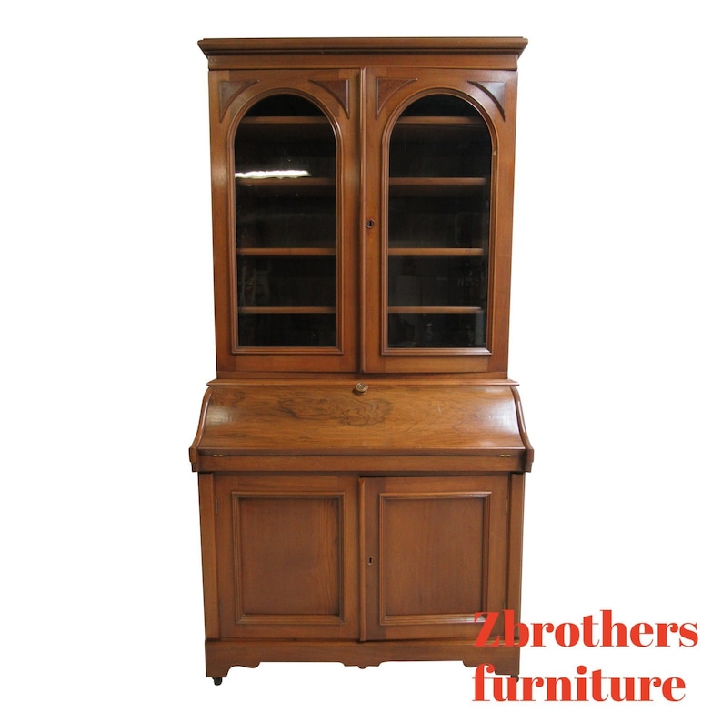Antique Drop Front Secretary Desk >> Antique Victorian Walnut Drop Front Ladies Secretary Desk Etsy Antique Drop Front Secretary Desk >> Antique Victorian Walnut Drop Front Ladies Secretary Desk Etsy