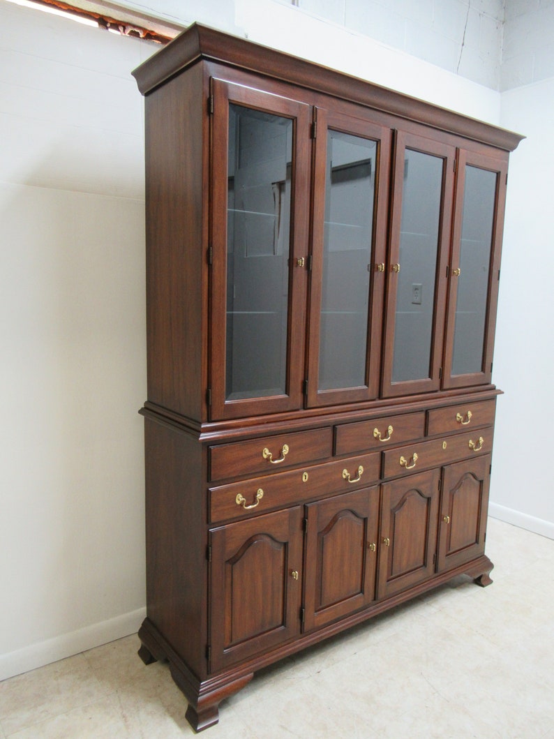 Henkel Harris Mahogany Chippendale China Hutch Etsy