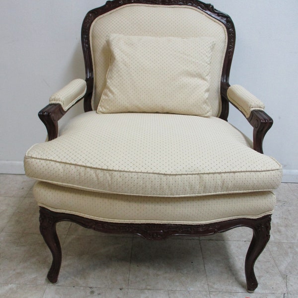 Hickory White French Country Carved Oversized Living Room Arm Chair  A