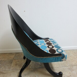 Funky Hollywood Regency Style Modern Scoop Back Fireside Lounge Club Chair A image 3