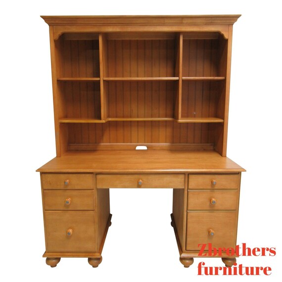 Ethan Allen Computer Desk W Hutch Country Cottage Etsy