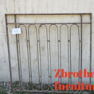 Antique Victorian Iron Gate Window Panel Fence Architectural Salvage Door #611
