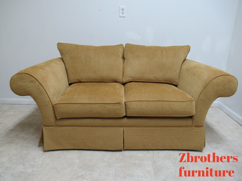 Ethan Allen Living Room Sofa Couch Loveseat Settee Rolled Arm