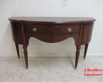 Thomasville Flame Mahogany Sideboard Buffet Console Bar French Liquor Cabinet