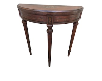 Ethan Allen Tuscany Demilune Console Hall Table Server Neo Classical End Table B
