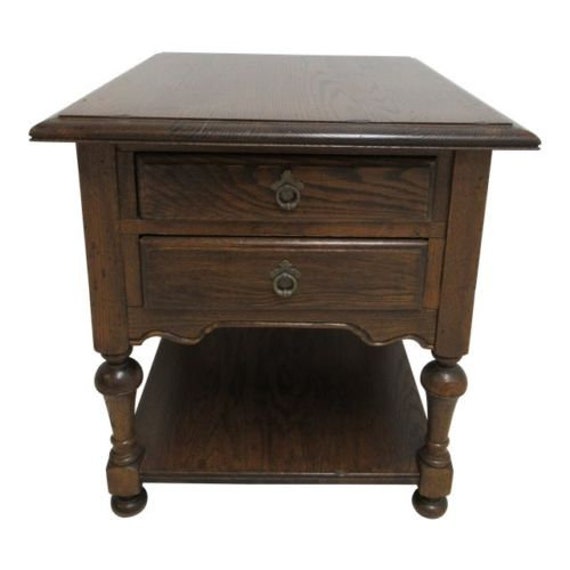 Ethan Allen Lamp End Table Night Stand Royal Charter Oak
