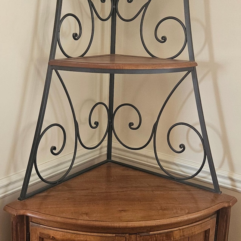 Small Rod Iron Rack Wrought Iron Vintage Bakers Rack - Etsy