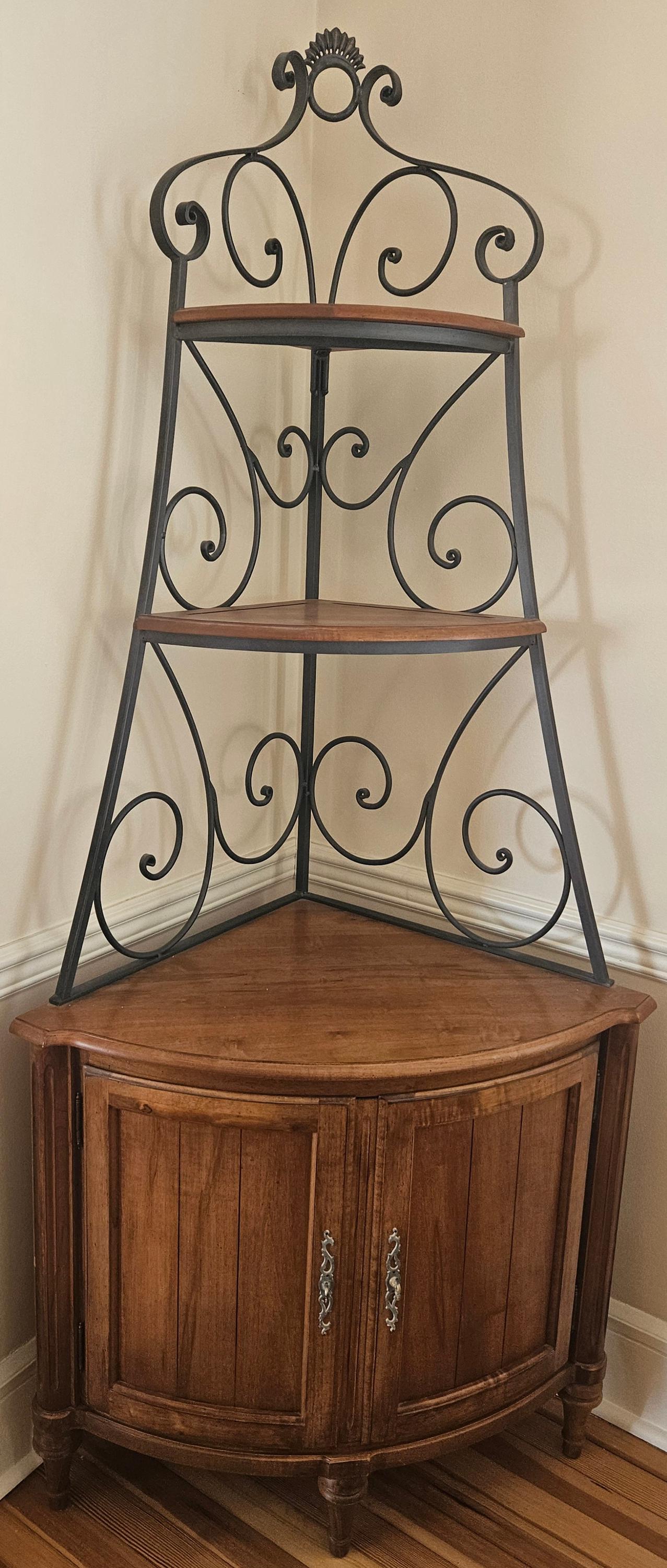 K3307 1912's Heintz Art l Shop トレイ Ethan Allen Legacy French Country Corner Cabinet Bakers Rack