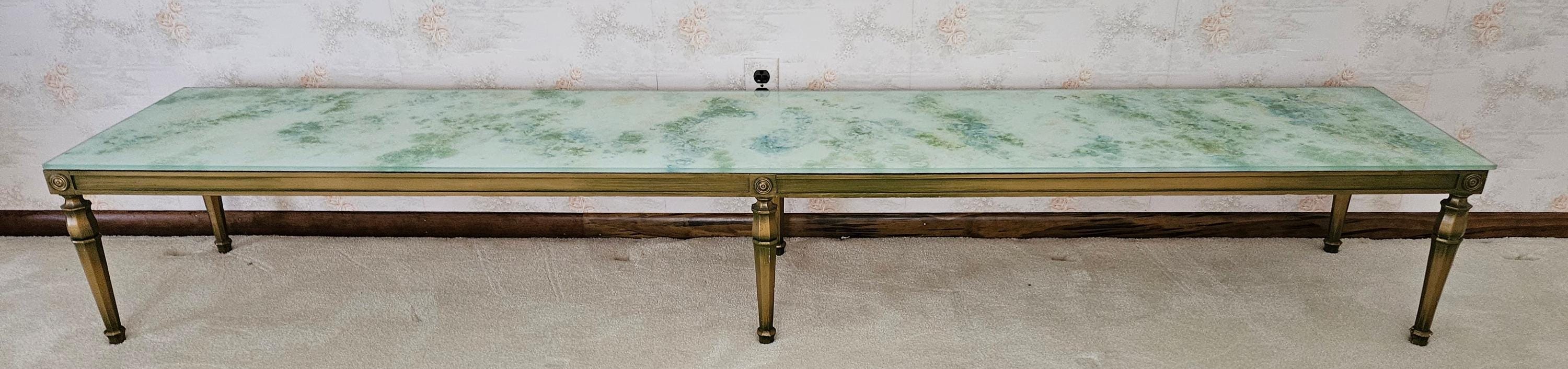 8ft Long Custom Vintage Italian Regency Coffee Table Provincial Mid Hollywood