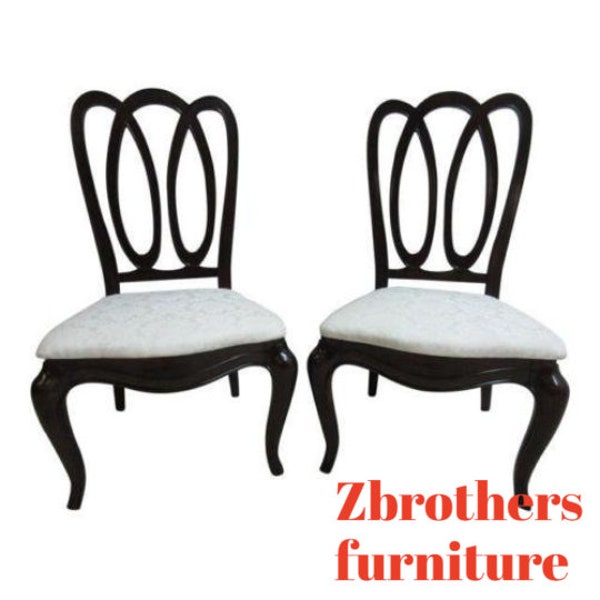 Pair Pennsylvania House New Standards Ribbon Pretzel Back Dining Side Chairs B