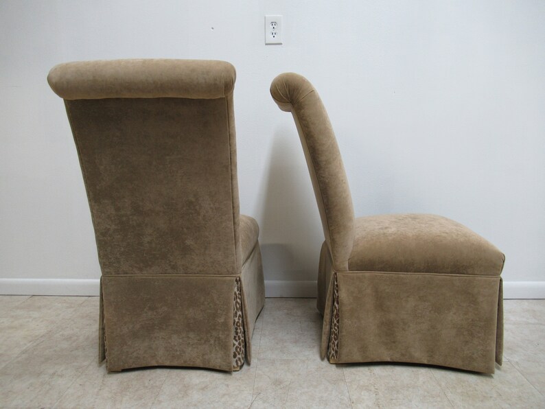 Pair ETHAN ALLEN French Regency Parson Custom Fabric Dining Room Side