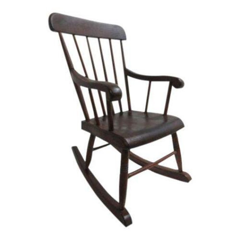 Antique Plank Bottom Childs Doll Rocker Rocking Lounge Chair Etsy