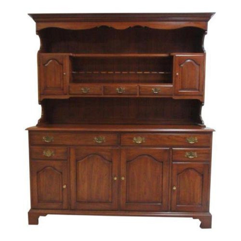 Henkel Harris Wild Black Cherry China Cabinet Hutch Curio ...