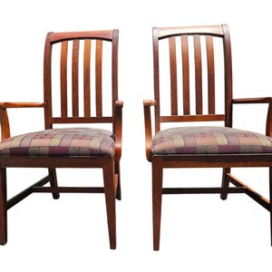 2 Ethan Allen American Impressions Armchairs Dining Room mission arts crafts