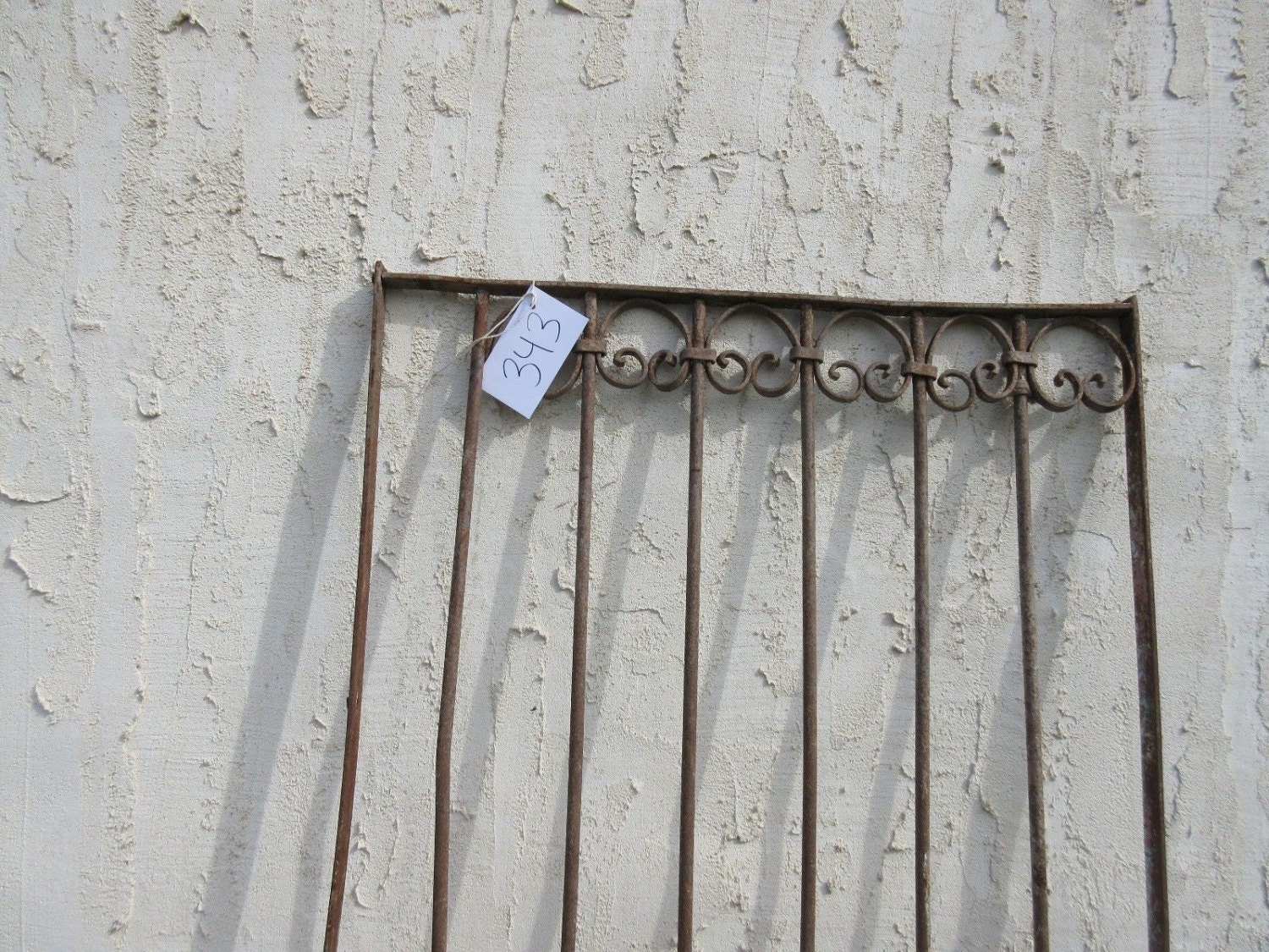 Antique Victorian Iron Gate Window Panel Fence Architectural