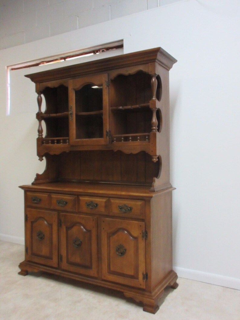 Keller Rock Maple Two Piece China Hutch Server Sideboard Buffets