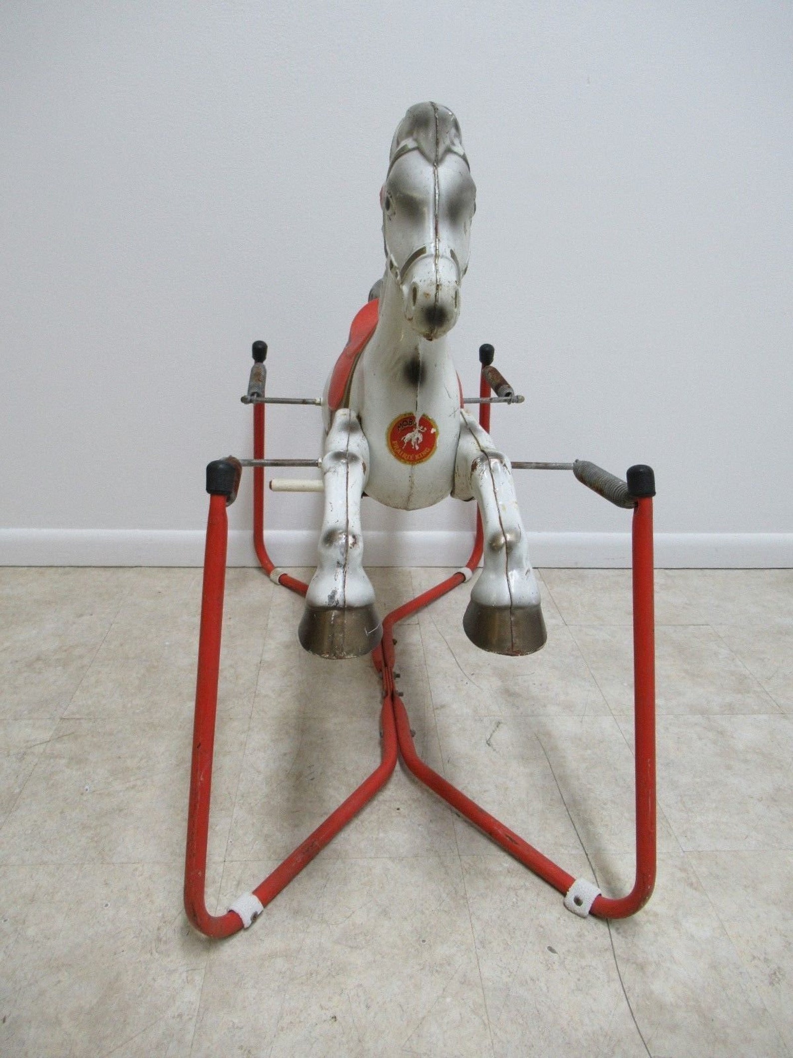 Rare Vintage Pressed Tin Mobo Spring Rocker Horse England Etsy