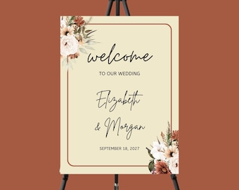 Minimalist Boho Wedding Welcome Sign Template Wedding Sign Welcome To Our Wedding Sign