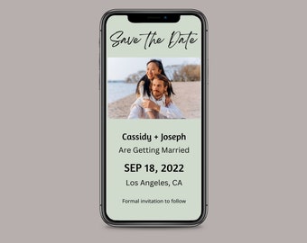 Electronic Save The Date Template Digital Save The Date Editable Video Template Download JPG PNG or MP4 Video