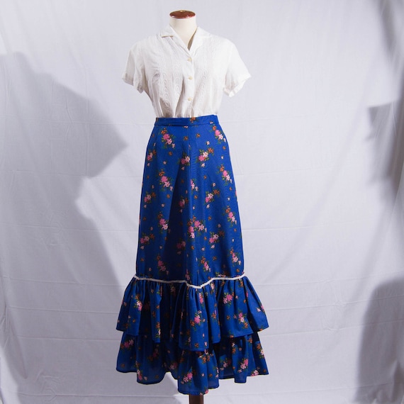 vintage '70s floral maxi-skirt