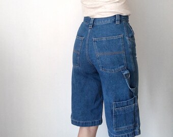 Long Denim Shorts - Etsy