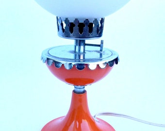 Mid-century orange lamp