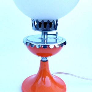 Mid-century orange lamp