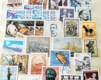 Rare collection of vintage stamps from Yugoslavia