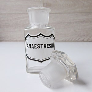 Vintage apothecary glass bottle