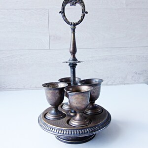 Vintage brass drinking set