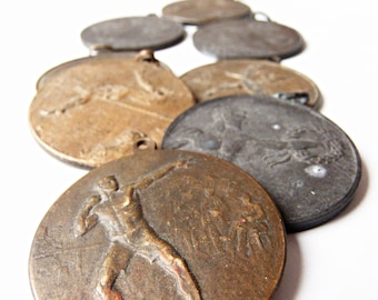Lot of 8 old Hungarian art deco sport medals