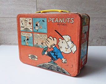 Vintage Peanuts Tin Lunchbox - Etsy