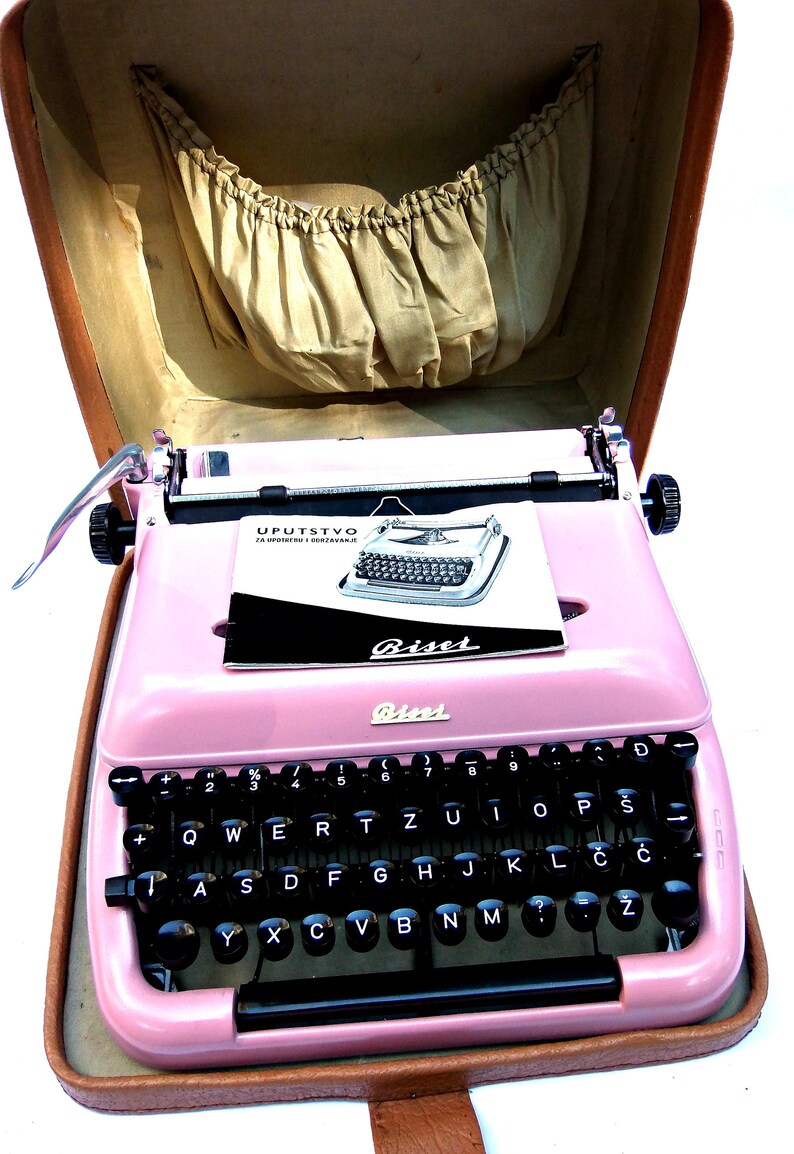 Pink Biser typewriter