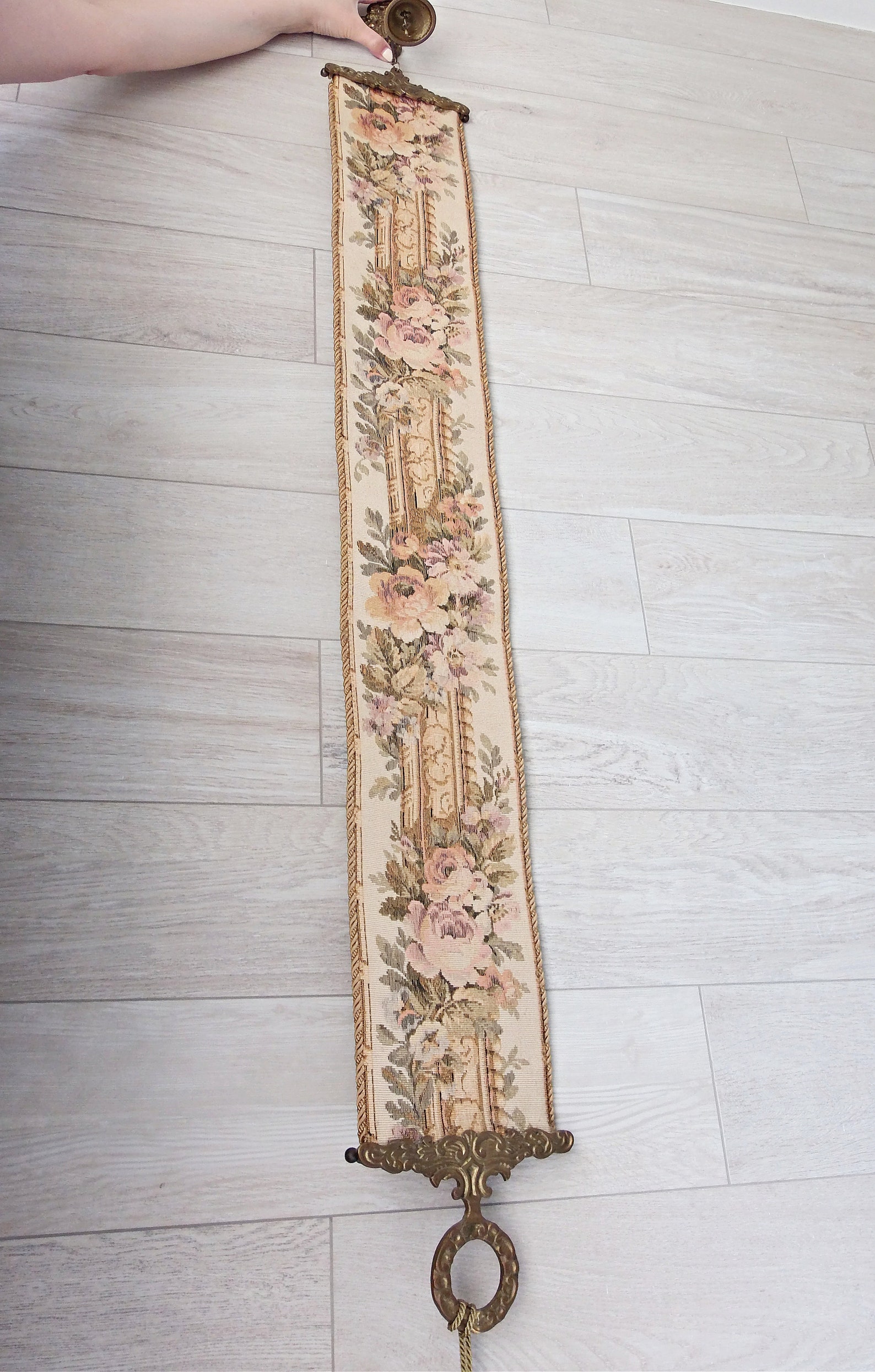 Vintage tapestry bell pull Etsy