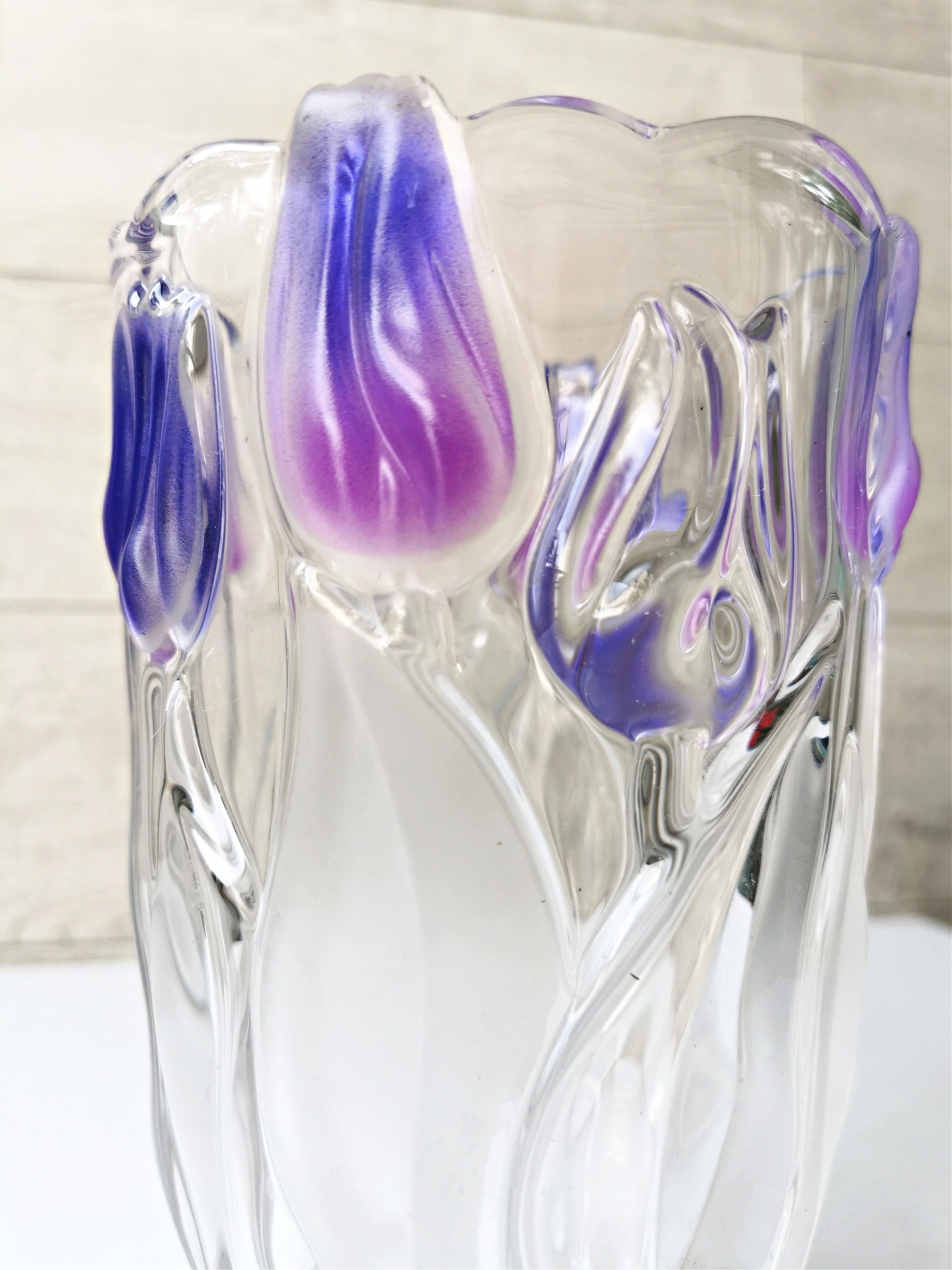 Walther Glass Tulip Vase - Etsy