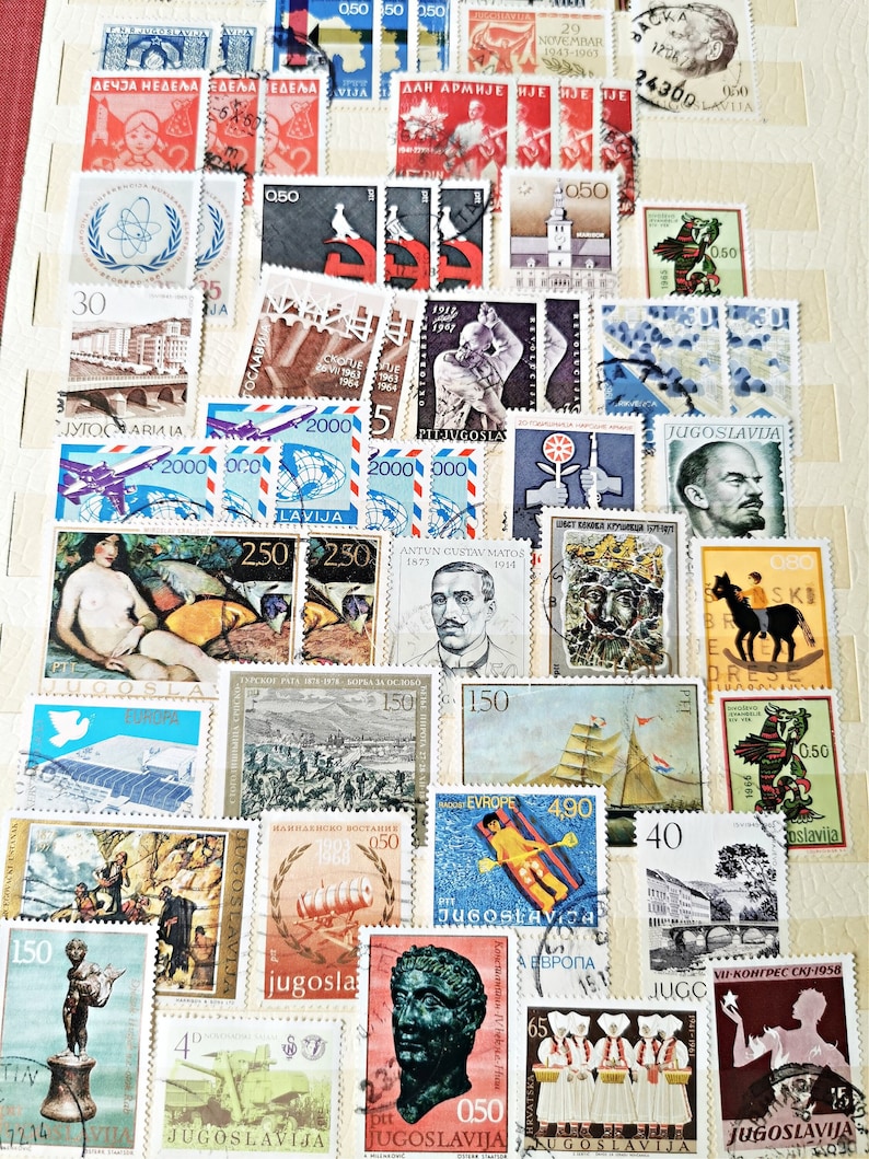 Rare collection of vintage stamps from Yugoslavia image 1