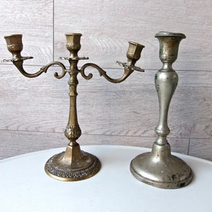 Two vintage candlesticks