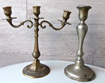 Two vintage candlesticks