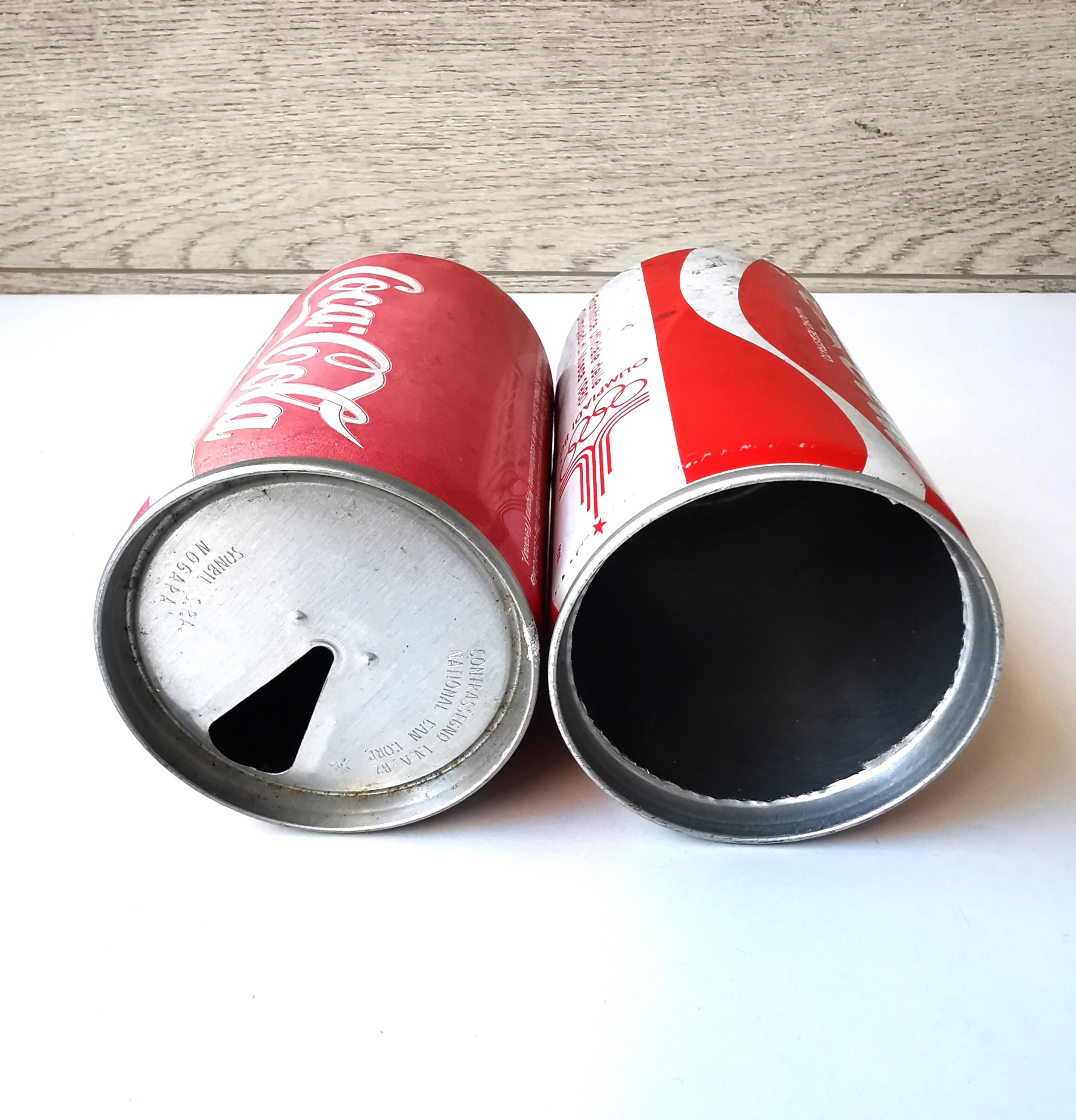 Two Vintage Coca Cola Cans (olympic Games Moscow 1980 & World Cup