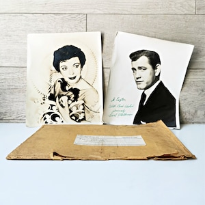 Two vintage signed photos from Hollywood actors
