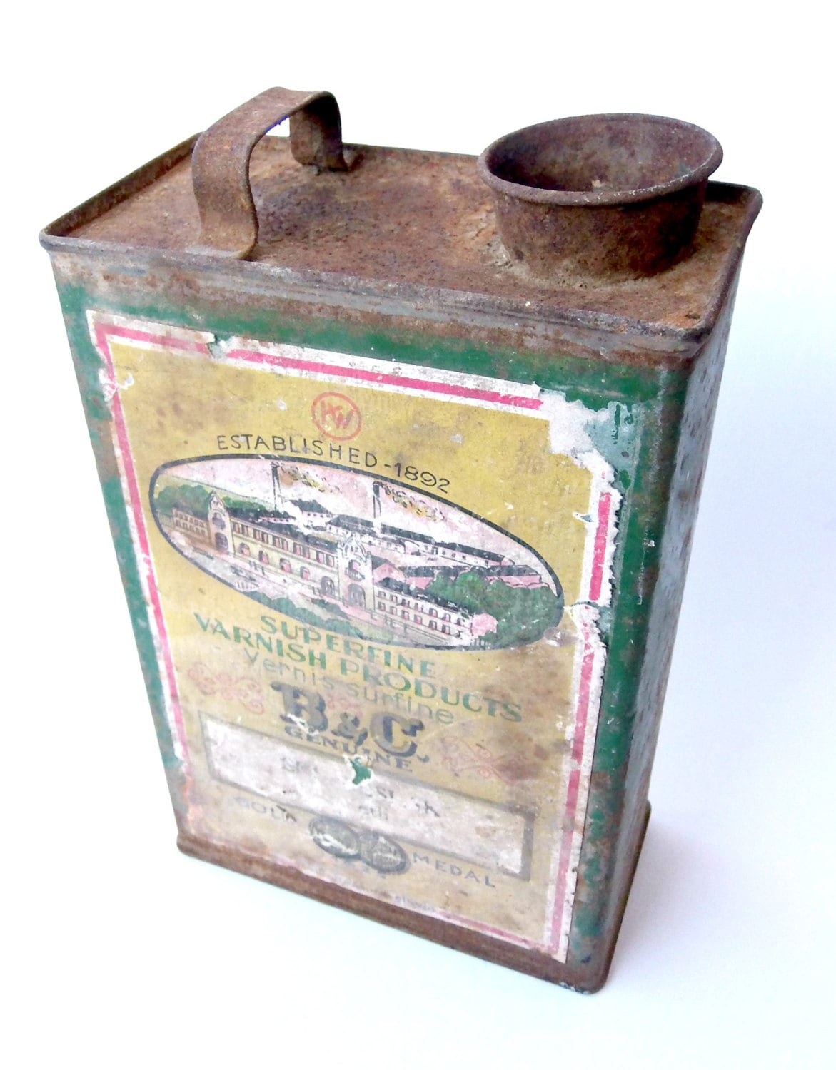 Very old varnish can Etsy